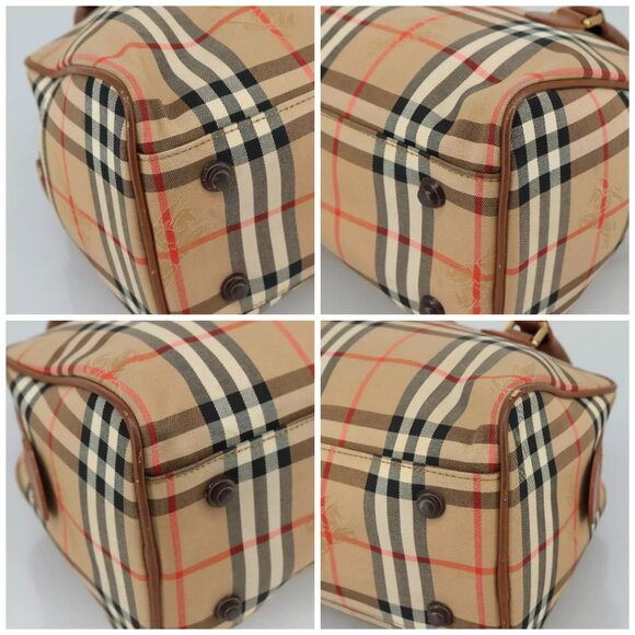Burberrys Nova Check Hand Bag Canvas Beige Auth - Picture 15 of 16